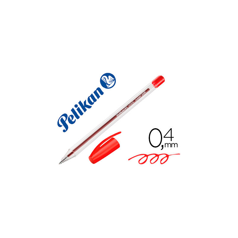 BOLIGRAFO PELIKAN STICK SUPER SOFT ROJO