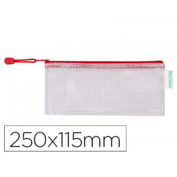 BOLSA MULTIUSOS TARIFOLD PVC 250X115 MM APERTURA SUPERIOR CON CREMALLERA PORTABOLIGRAFO Y CORREA COL