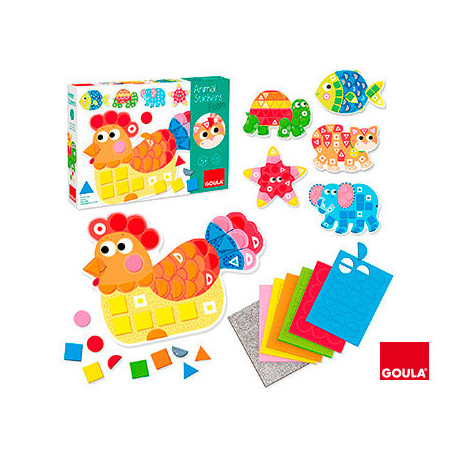 JUEGO GOULA DIDACTICO ANIMAL STICKERS FOAM