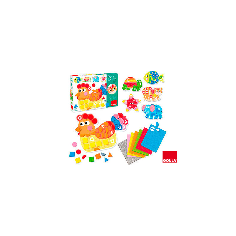 JUEGO GOULA DIDACTICO ANIMAL STICKERS FOAM