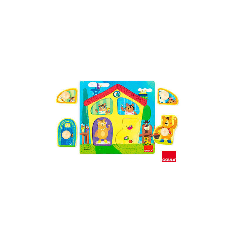 JUEGO GOULA DIDACTICO PUZZLE CASA FAMILIA OSOS