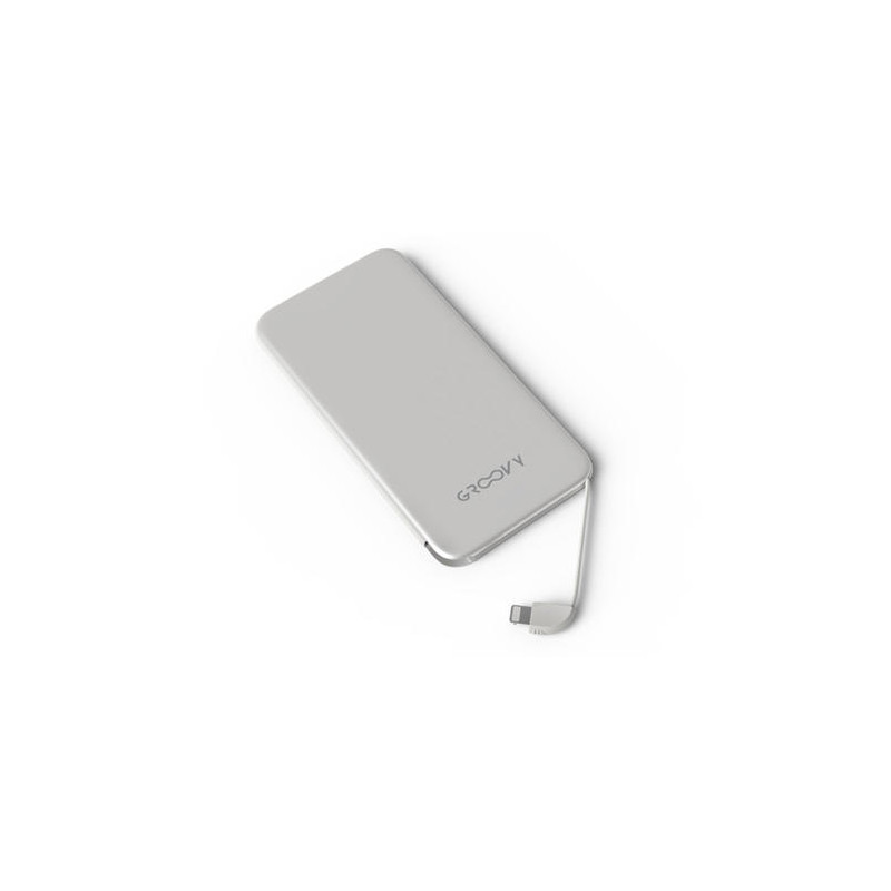 BATERIA EXTERNA GROOVY 4000MAH PARA DISPOSITIVOS APPLE LIGHTNING COLOR BLANCO