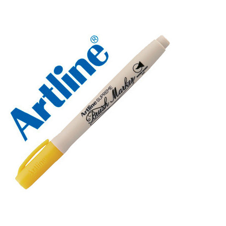 ROTULADOR ARTLINE SUPREME BRUSH PINTURA BASE DE AGUA PUNTA TIPO PINCEL TRAZO VARIABLE AMARILLO