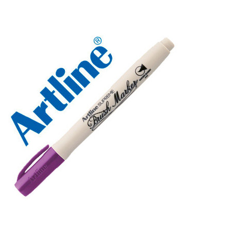 ROTULADOR ARTLINE SUPREME BRUSH PINTURA BASE DE AGUA PUNTA TIPO PINCEL TRAZO VARIABLE MAGENTA