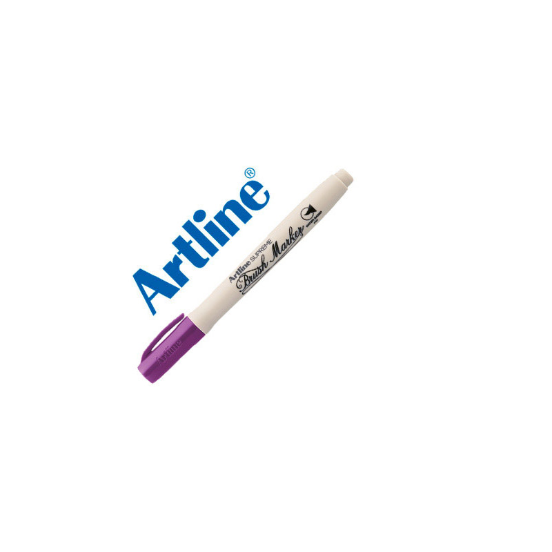 ROTULADOR ARTLINE SUPREME BRUSH PINTURA BASE DE AGUA PUNTA TIPO PINCEL TRAZO VARIABLE MAGENTA