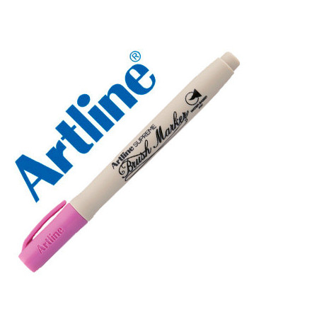 ROTULADOR ARTLINE SUPREME BRUSH PINTURA BASE DE AGUA PUNTA TIPO PINCEL TRAZO VARIABLE ROSA