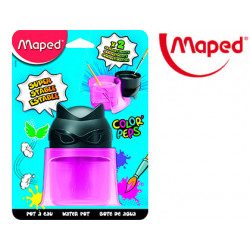 LIMPIADOR DE PINCELES MAPED COLOR PEPS 2 COMPARTIMENTOS SUPERHEROES