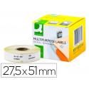 ETIQUETA ADHESIVA REMOVIBLE Q-CONNECT KF18534 COMPATIBLE DYMO 11355 TAMA?O 27,5X51 MM CAJA CON 500 E