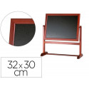 PIZARRA MARRON LIDERPAPEL PARA HOSTELERIA DOBLE CARA VOLTEABLE CON SUPERFICIE PARA ROTULADORES 32X30