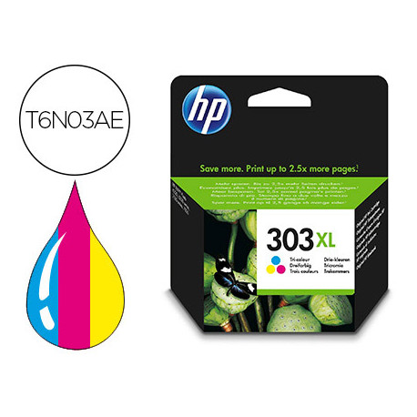 INK-JET HP 303XL ENVY PHOTO 6230 / 7130 / 7830 COLOR TRICOLOR CAPACIDAD 415 PAGINAS