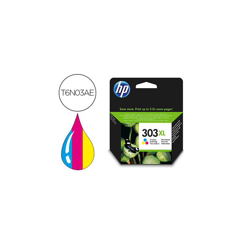 INK-JET HP 303XL ENVY PHOTO 6230 / 7130 / 7830 COLOR TRICOLOR CAPACIDAD 415 PAGINAS