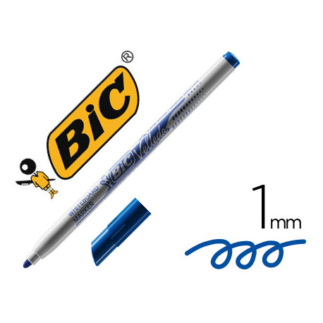 ROTULADOR BIC VELLEDA FINO PARA PIZARRA AZUL PUNTA REDONDA 1 MM