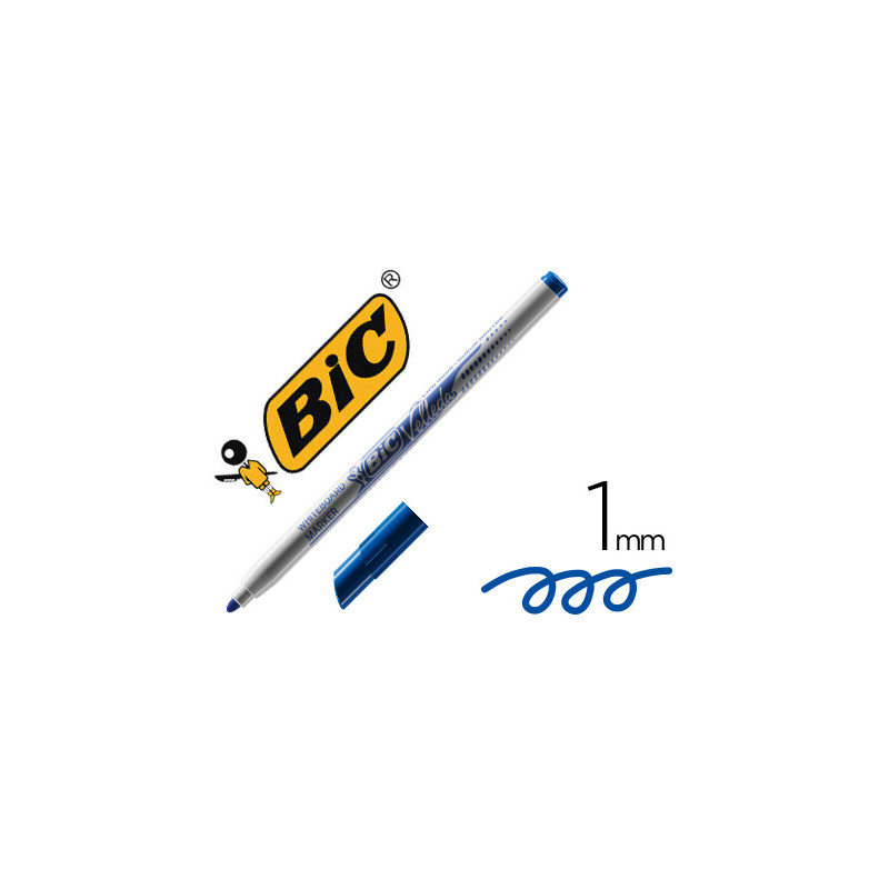 ROTULADOR BIC VELLEDA FINO PARA PIZARRA AZUL PUNTA REDONDA 1 MM