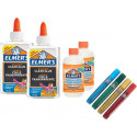 KIT ELMERS FABRICACION SLIME CON 2 BOTES COLA TRANSPARENTE + 2 BOTES LIQUIDO MAGICO + 4 BOTES PURPUR