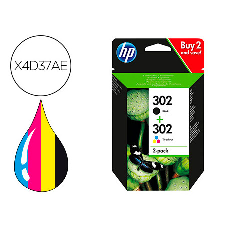 INK-JET HP 302 DESKJET 11XX / 21XX / 36XX ENVY 45XX / OFFICEJET 38XX / 46XX / 52XX PACK MULTICOLOR N