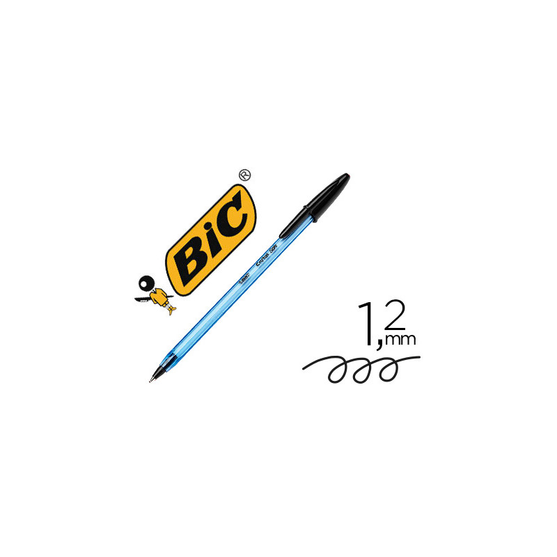 BOLIGRAFO BIC CRISTAL SOFT NEGRO PUNTA DE 1,2 MM