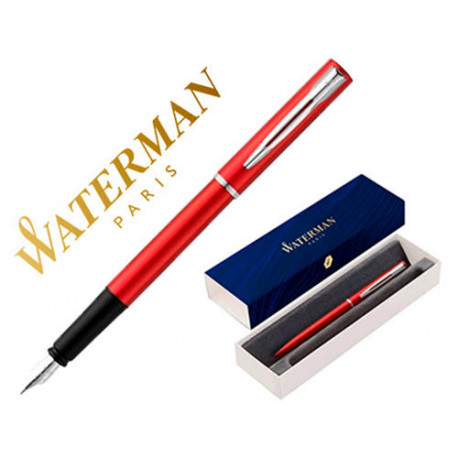 PLUMA WATERMAN ALLURE LACA ROJA EN ESTUCHE DE REGALO