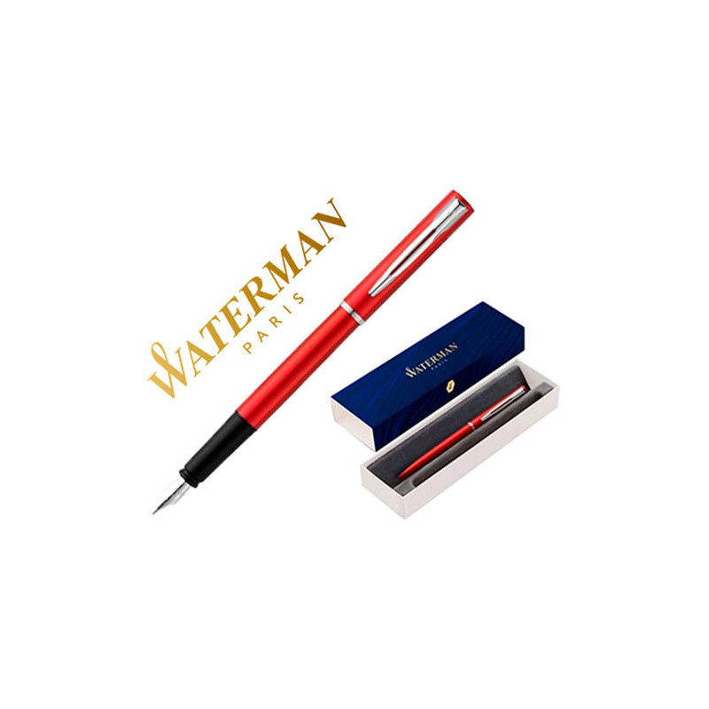 PLUMA WATERMAN ALLURE LACA ROJA EN ESTUCHE DE REGALO