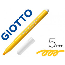 ROTULADOR GIOTTO TURBO MAXI LAVABLE CON PUNTA BLOQUEADA UNICOLOR AMARILLO