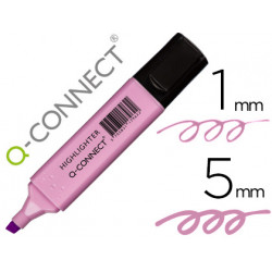 ROTULADOR Q-CONNECT FLUORESCENTE PASTEL VIOLETA PUNTA BISELADA