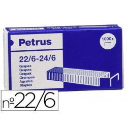 GRAPAS PETRUS N 22/6 GALVANIZADA CAJA DE 1000 UNIDADES