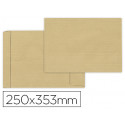 SOBRE LIDERPAPEL BOLSA FUELLE KRAFT 250X353X30 MM SOLAPA TIRA DE SILICONA PAPEL 120GR CAJADE 50 UNID