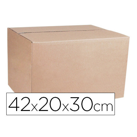 CAJA PARA EMBALAR Q-CONNECT AMERICANA ULTRARRESISTENTE CARTON RECICLADO CANAL DOBLE 7MM COLOR KRAFT 