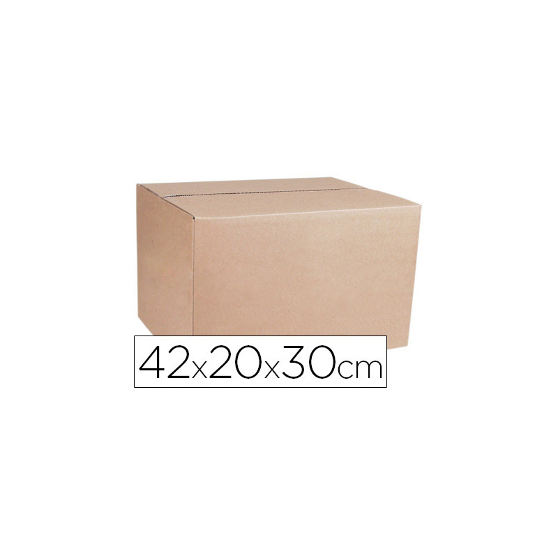 CAJA PARA EMBALAR Q-CONNECT AMERICANA ULTRARRESISTENTE CARTON RECICLADO CANAL DOBLE 7MM COLOR KRAFT 