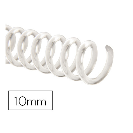 ESPIRAL PLASTICO Q-CONNECT TRANSPARENTE 32 5:1 10MM 1,8MM CAJA DE 100 UNIDADES