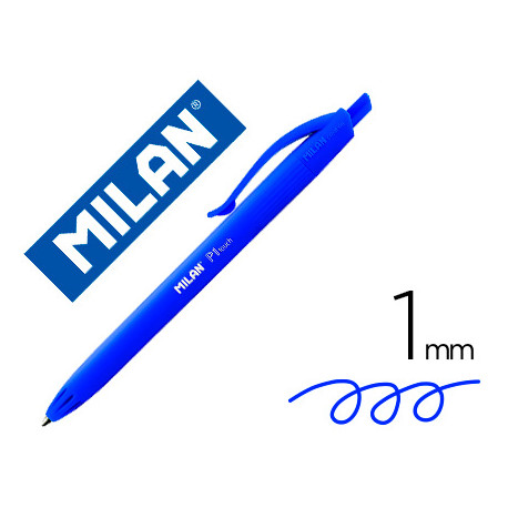 BOLIGRAFO MILAN P1 RETRACTIL 1 MM TOUCH AZUL