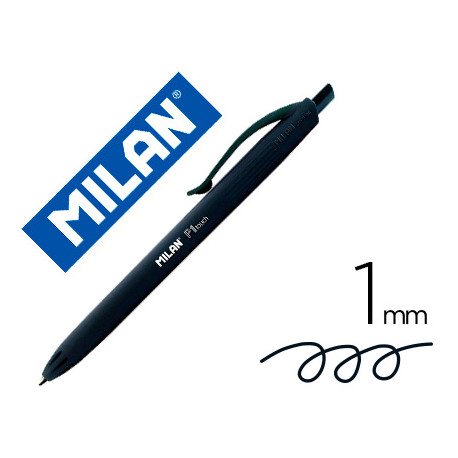 BOLIGRAFO MILAN P1 RETRACTIL 1 MM TOUCH NEGRO