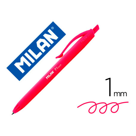 BOLIGRAFO MILAN P1 RETRACTIL 1 MM TOUCH ROJO