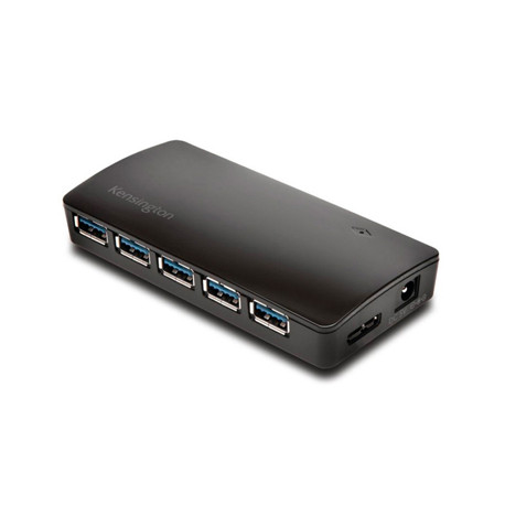 HUB USB 3.0 KENSINGTON CON CARGADOR 7 PUERTOS NEGRO