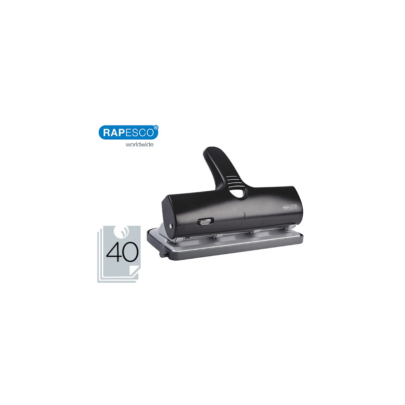 TALADRADOR RAPESCO ALU 40 NEGRO 4 TALADROS CAPACIDAD 40 HOJAS