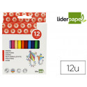 LAPICES CERA LIDERPAPEL CAJA DE 12 UNIDADES COLORES SURTIDOS