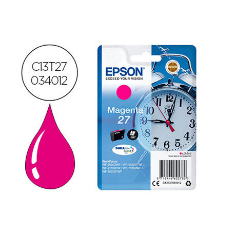 INK-JET EPSON 27 WF-3620 / 711 0/ 7610 / 7620 MAGENTA 300 PAG