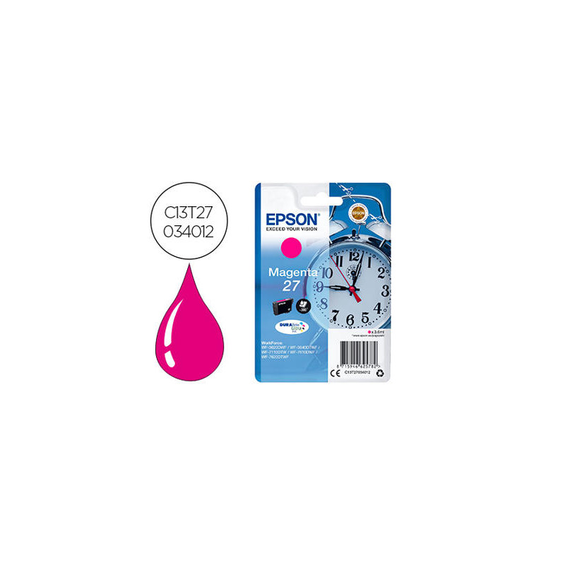 INK-JET EPSON 27 WF-3620 / 711 0/ 7610 / 7620 MAGENTA 300 PAG