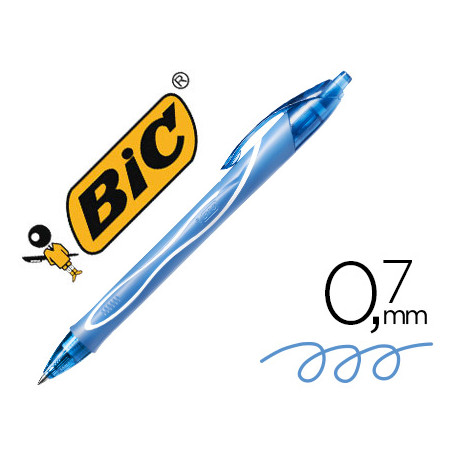 BOLIGRAFO BIC GELOCITY QUICK DRY RETRACTIL TINTA GEL TURQUESA PUNTA DE 0,7 MM