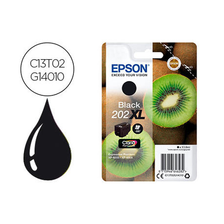 INK-JET EPSON 202 XL XP-6000 / XP-6005 / XP-6100 / XP-6105 NEGRO 550 PAG