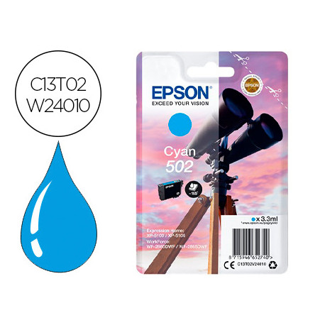 INK-JET EPSON 502 XL EXPRESSION HOME XP 5100 / 5105 WORKFORCE WF 2860 / 2860DWF CIAN 470 PAGINAS