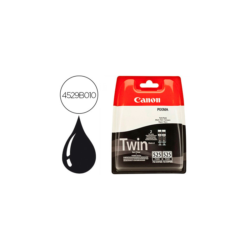 INK-JET CANON PGI 525 PIXMA IP4950 / IX6550 / MG5350 / MG6150 / MG8150 / MX715 / MX885 / MX892 NEGRO