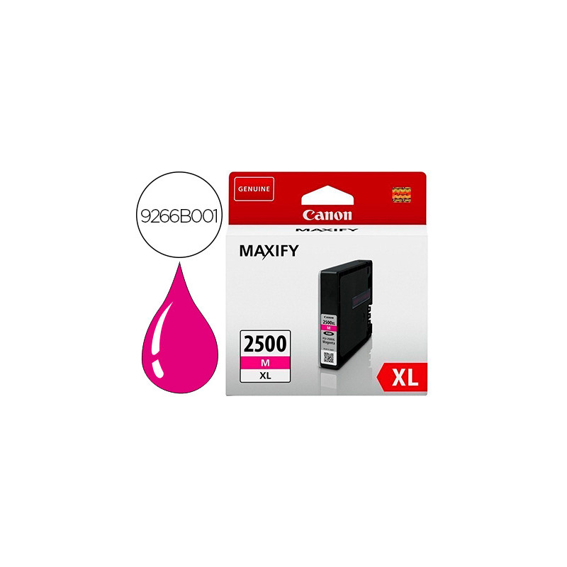 INK-JET CANON PGI 2500 XL MAXIFY IB4050 / MB5050 / MB5150 / MB5155 / MB5350 / MB5450 MAGENTA 1295 PA