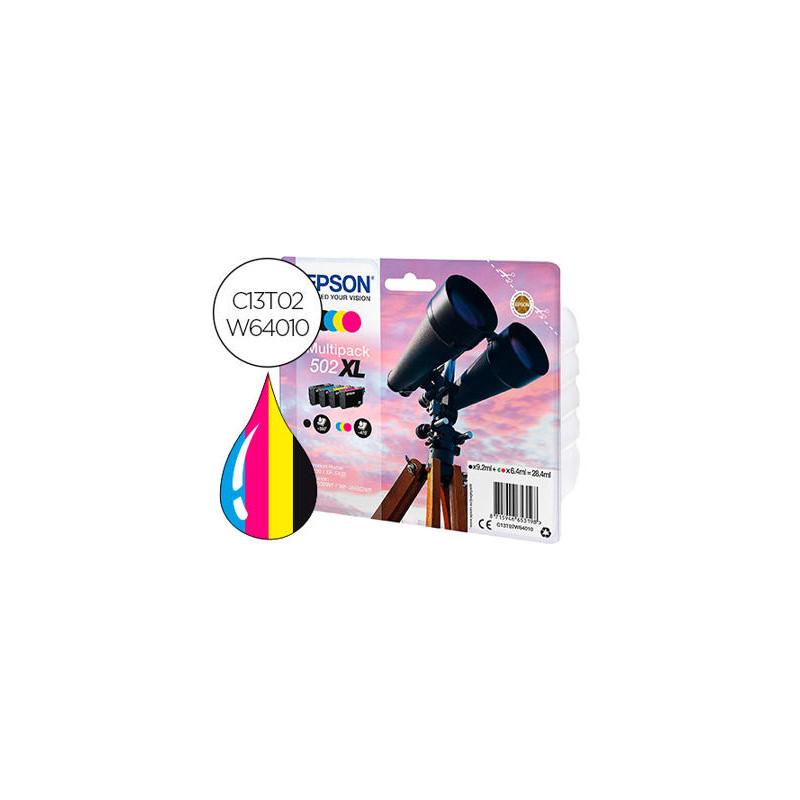 INK-JET EPSON 502 XL XP-5105 MULTIPACK NEGRO AMARILLO CIAN Y MAGENTA