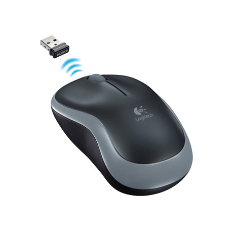 RATON LOGITECH OPTICO INALAMBRICO NANO RECEPTOR M185 GRIS