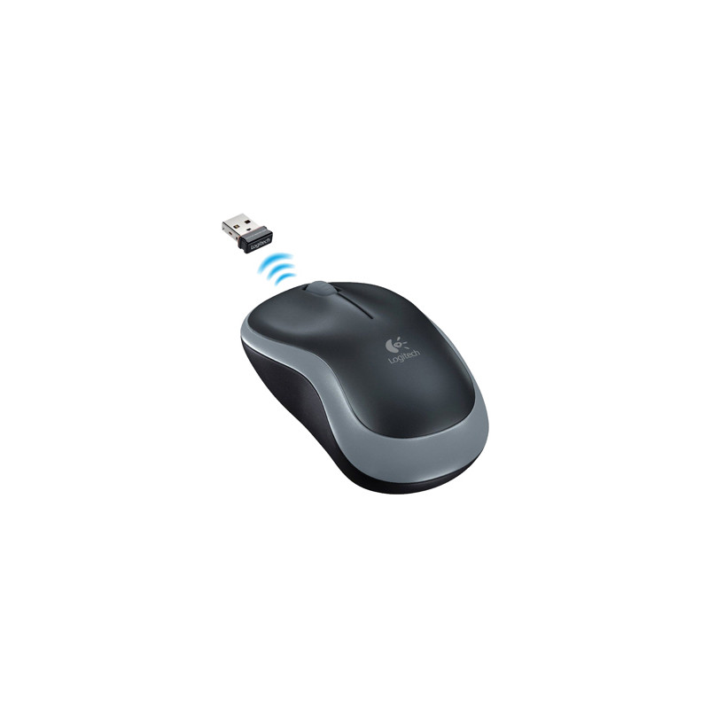 RATON LOGITECH OPTICO INALAMBRICO NANO RECEPTOR M185 GRIS