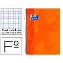 CUADERNO ESPIRAL OXFORD SCHOOL CLASSIC TAPA POLIPROPILENO FOLIO 80 HOJAS CUADRO 4 MM CON MARGEN