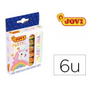 PLASTILINA JOVI 90 ESTUCHE 6 BARRAS COLORES PASTEL SURTIDOS 15 G