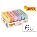 PLASTILINA JOVI 70 TAMA?O PEQUE?O CAJA DE 6 UNIDADES COLORES PASTEL SURTIDOS 50G