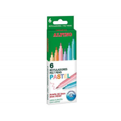 ROTULADOR ALPINO STANDARD PASTEL CAJA DE 6 COLORES SURTIDOS