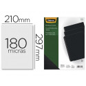 TAPA DE ENCUADERNACION FELLOWES DIN A4 PVC OPACO NEGRO 180 MICRAS PACK DE 100 UNIDADES